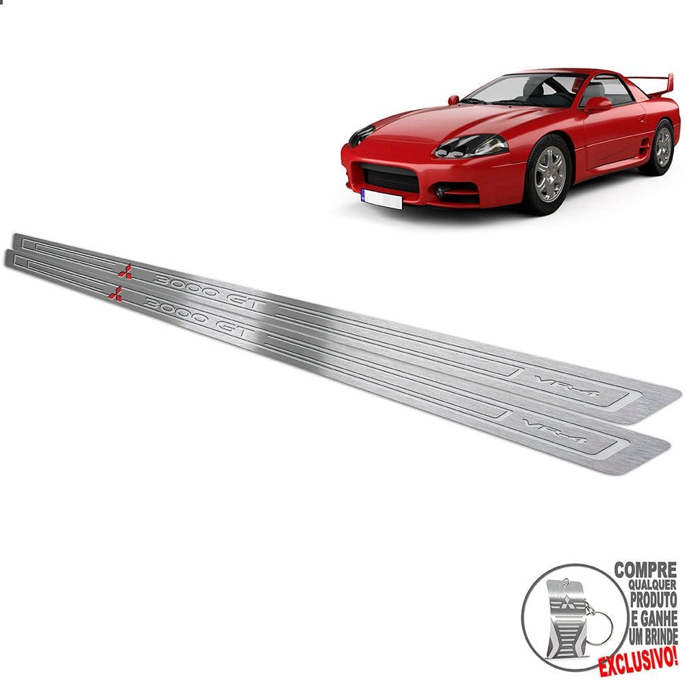 Soleira Mitsubishi 3000 Gt Vr4 1991 1998 Prata Baixo Relevo