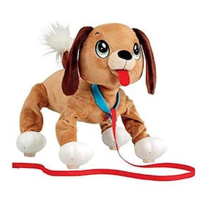 Peppy Pets Walking Brown Mutt Dog Sem baterias necessárias Filhote de cachorro