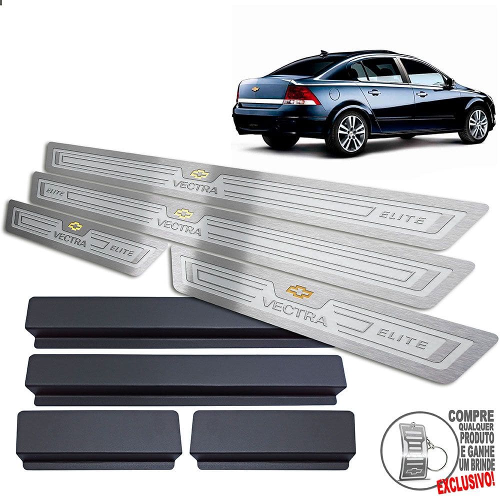 Soleira Chevrolet Vectra Elite 2006 2011 Prata Alto Relevo