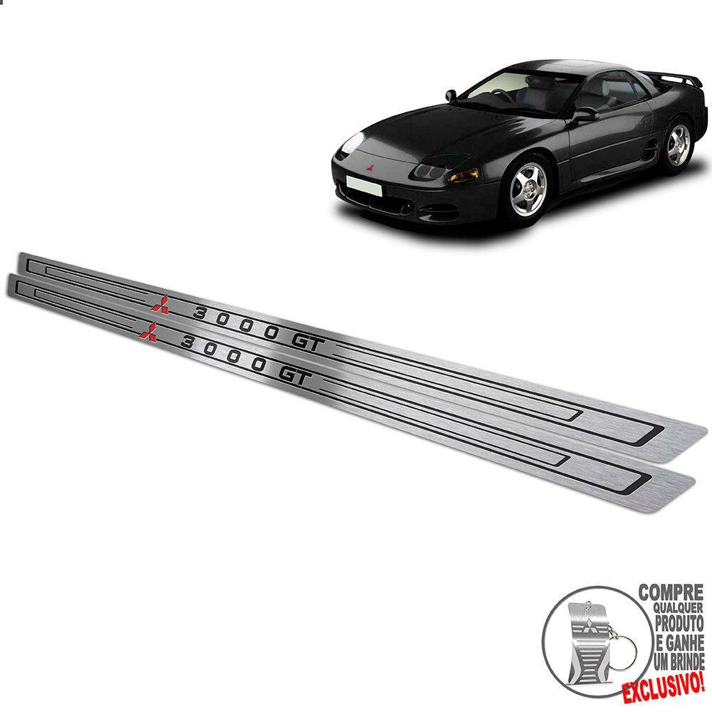 Soleira Mitsubishi 3000 Gt 1991 A 1998 Preto Baixo Relevo