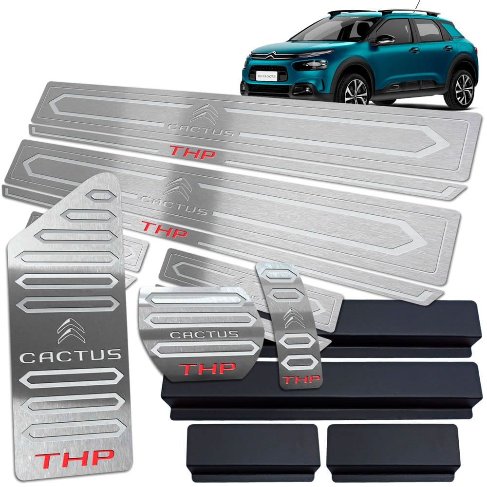Descanso Soleira Pedaleira Auto Inox Citroen C4 Cactus Thp