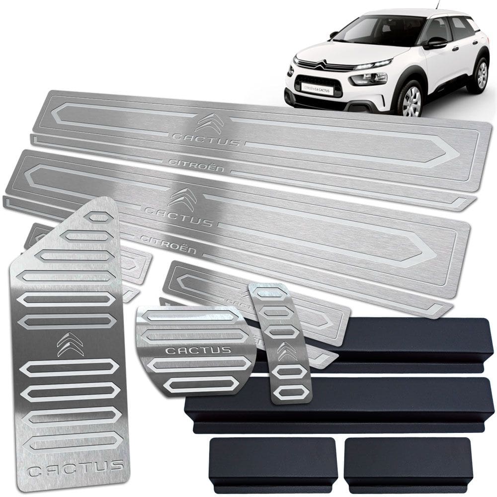 Descanso Soleira Pedaleira Automático Inox Citroen C4 Cactus