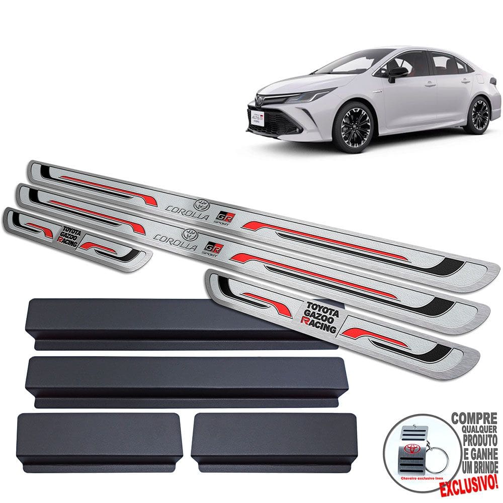 Soleira Corolla Gr Sport 2020 A 2022 Prata Alto Relevo