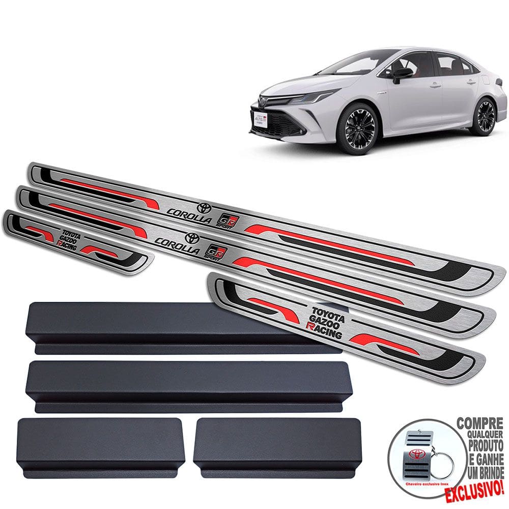 Soleira Corolla Gr Sport 2020 A 2022 Preto Baixo Relevo