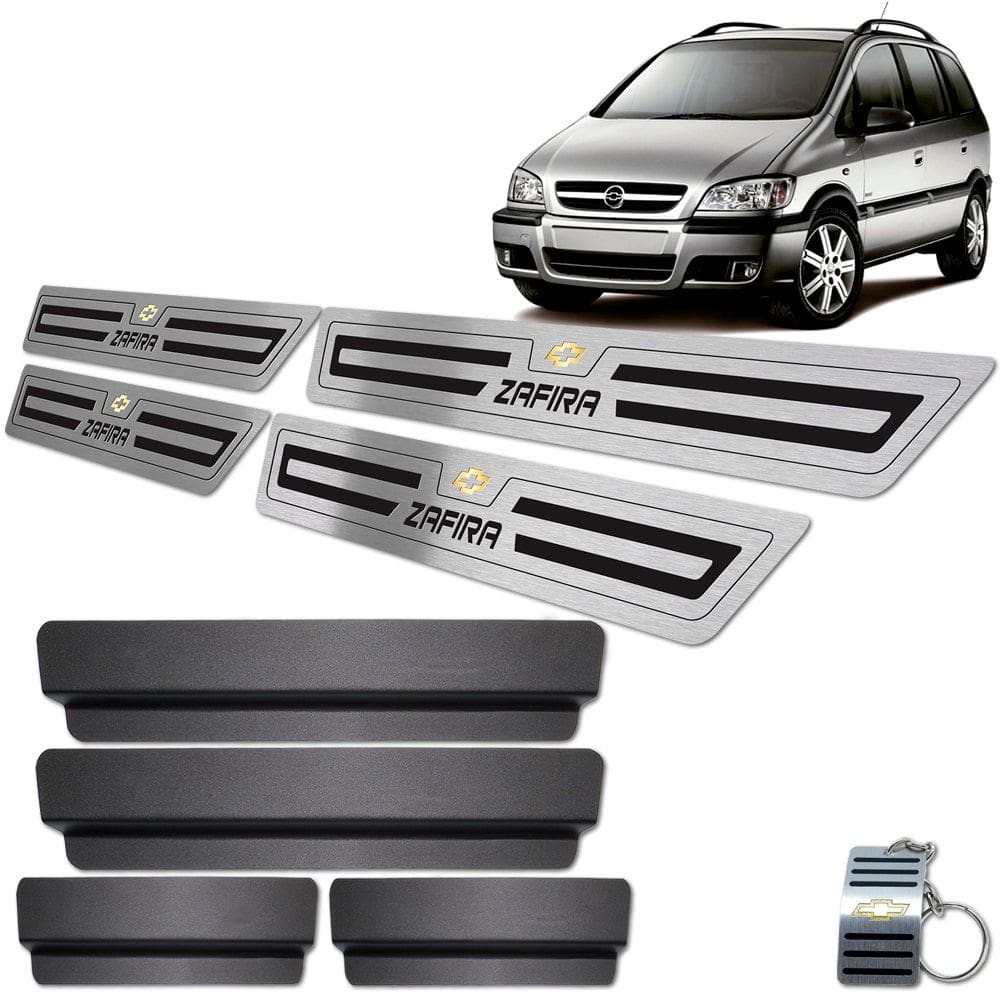 Soleira Chevrolet Zafira 2001 A 2012 Preto Baixo Relevo