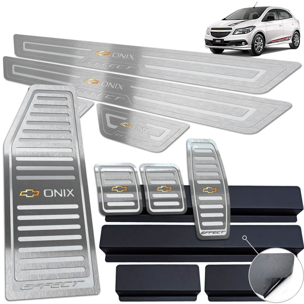 Descanso Soleira Pedaleira Prata Onix Effect 2013 a 2019