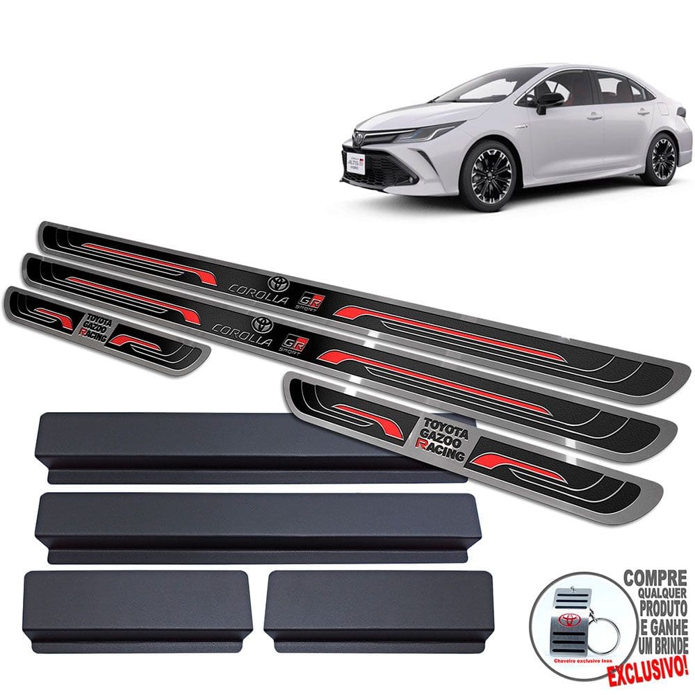 Soleira Corolla Gr Sport 2020 A 2022 Preto Alto Relevo