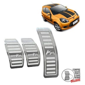 Pedaleira Manual Aço Inox Ford Ka Sport 2012 2013 Prata