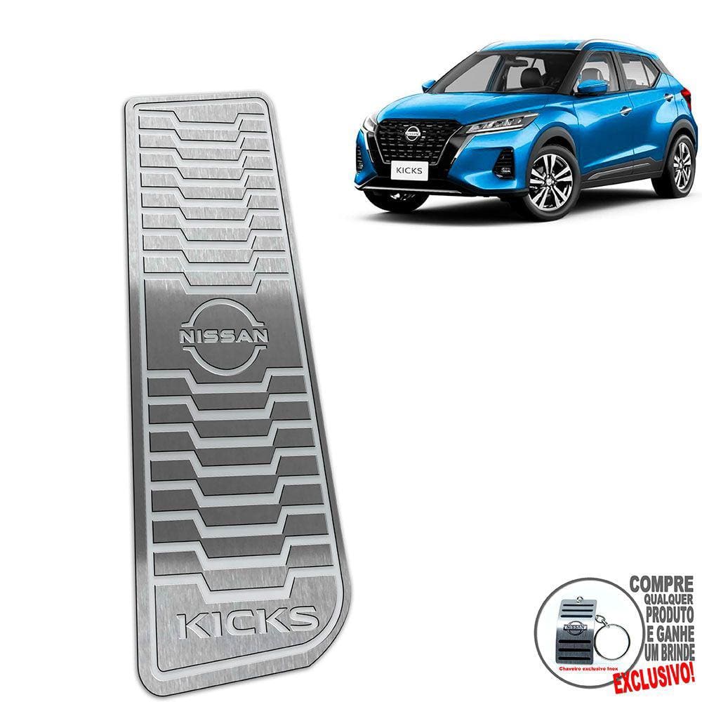 Descanso De Pé Aço Inox Nissan Kicks 2022 / Prata