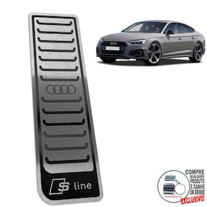 Descanso De Pé Aço Inox Audi A5 S Line Preto