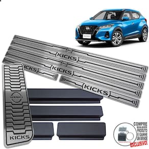 Descanso + Soleira Nissan Kicks 2022 / Preto Baixo Relevo