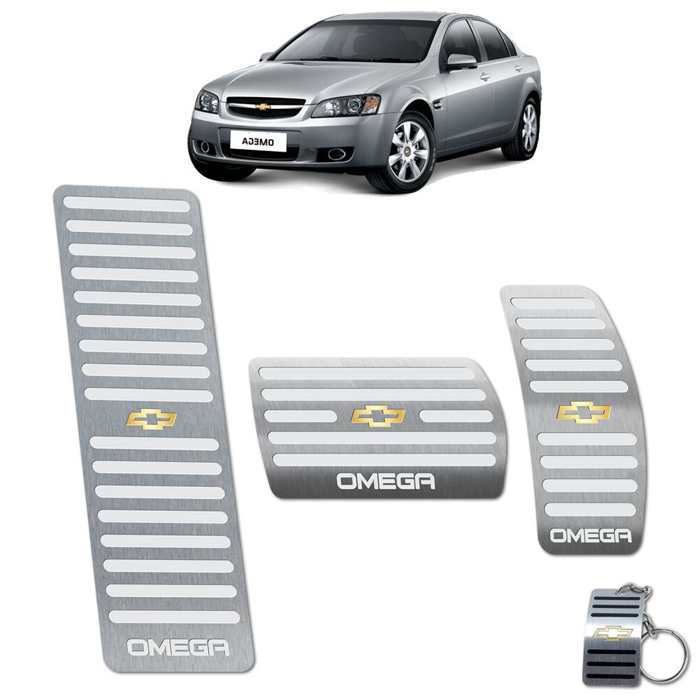 Descanso + Pedaleira Chevrolet Omega Cd 2008 A 2011 Prata