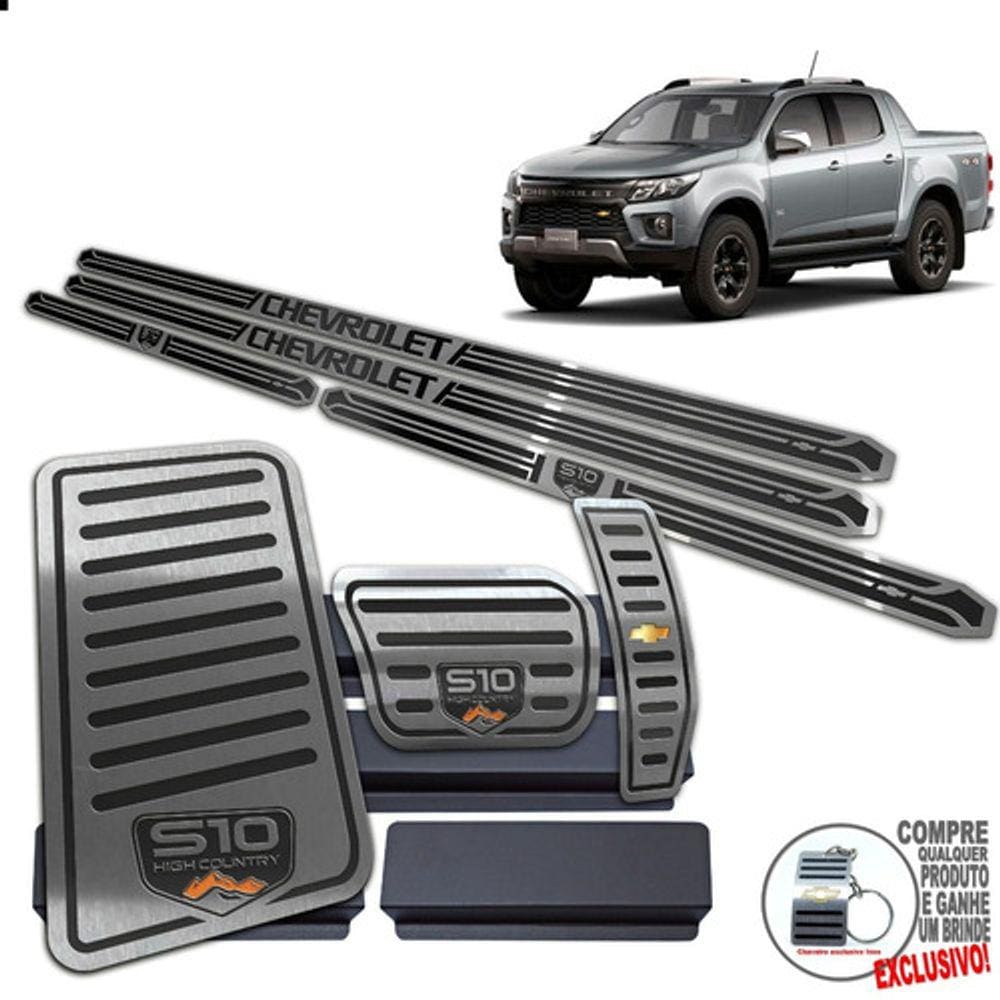 Descanso Pedaleira Soleira S10 High Country 2022 Preto