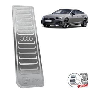 Descanso De Pé Aço Inox Audi A5 S Line Prata