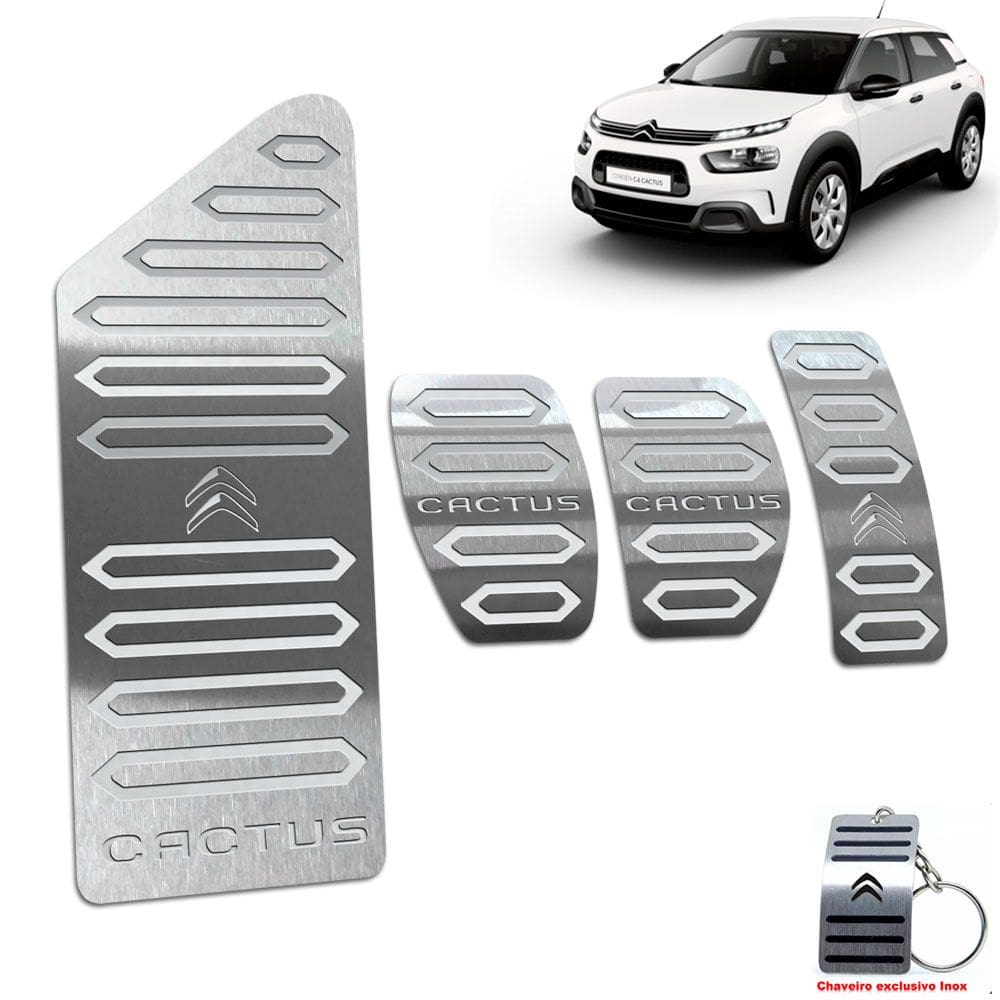 Descanso + Pedaleira Manual Citroen C4 Cactus Aço Inox