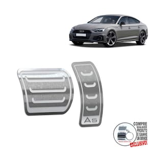 Pedaleira Automático Aço Inox Audi A5 S Line Prata