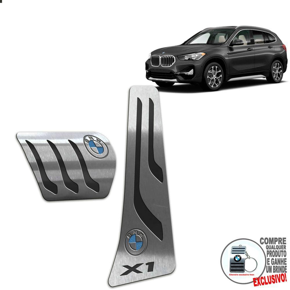 Pedaleira Automático Em Inox Bmw X1 2021/ Preto