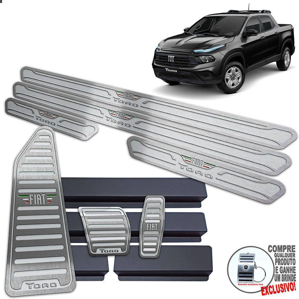 Descanso Pedaleira Automático Soleira Fiat Toro 2022/ Prata