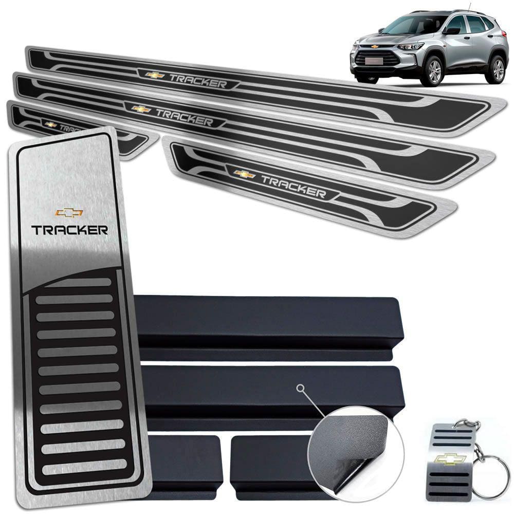 Descanso + Soleira Chevrolet Tracker 2020 Preto Alto Relevo