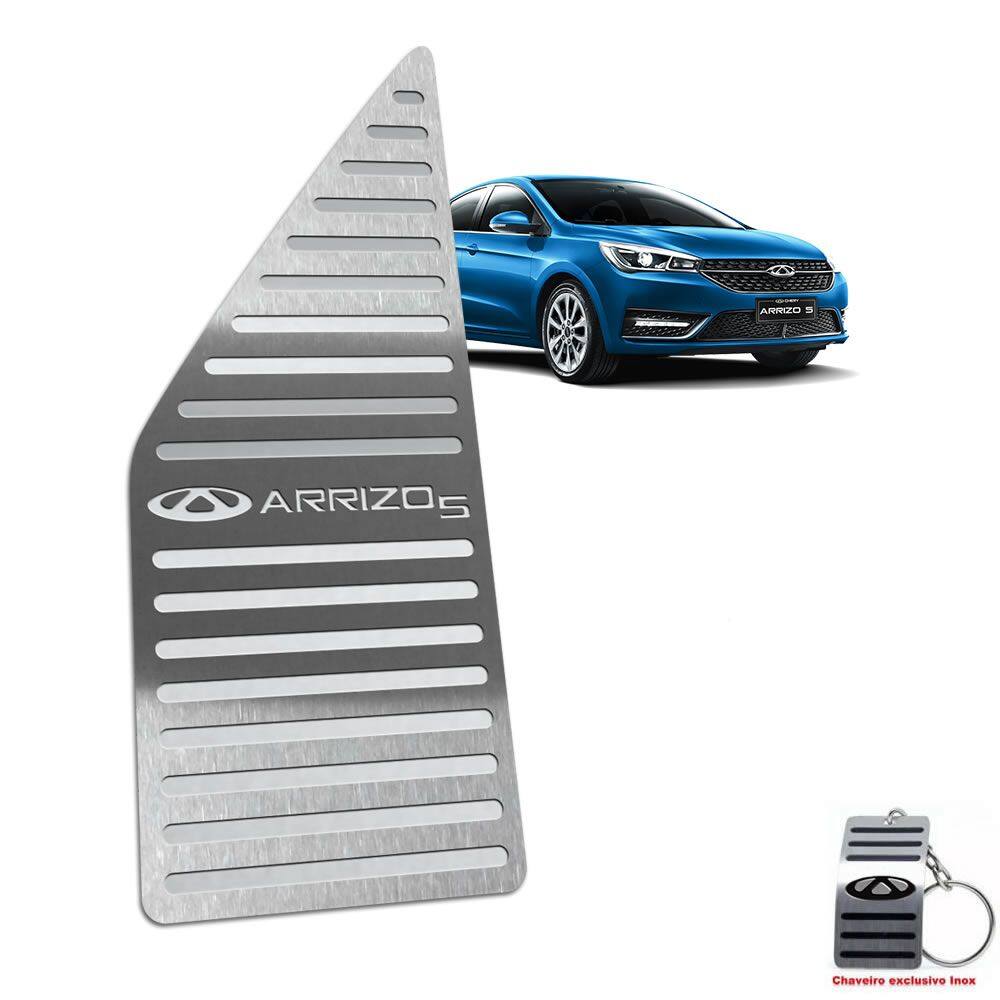 Descanso De Pé Aço Inox Chery Arrizo 5 Prata