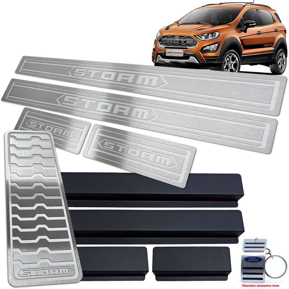 Soleira + Descanso Prata Ford Ecosport Storm 2018 A 2020