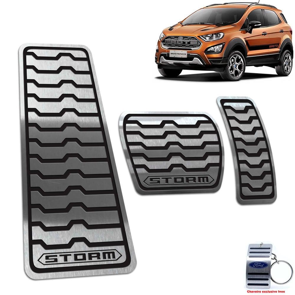 Descanso + Pedaleira Ford Ecosport Storm 2018 A 2020 Preto