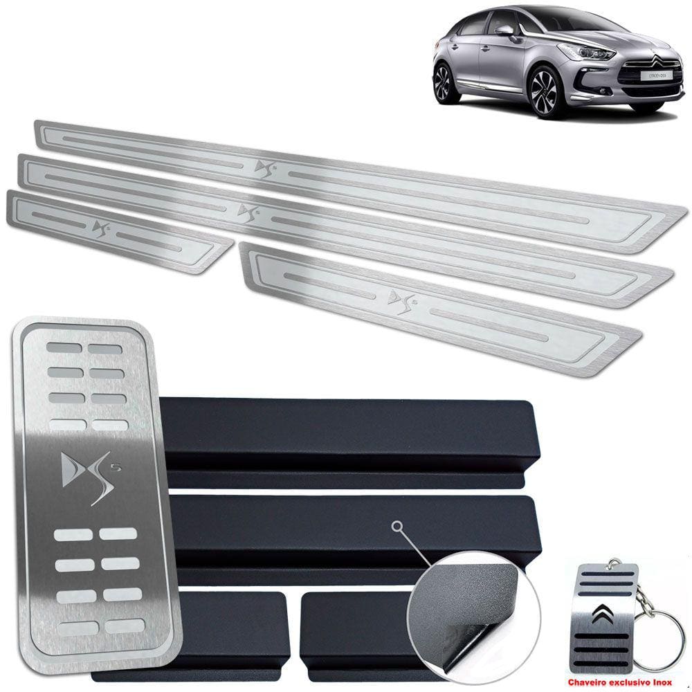 Descanso + Soleira Prata Alto Relevo Citroen DS5 2012 A 2018