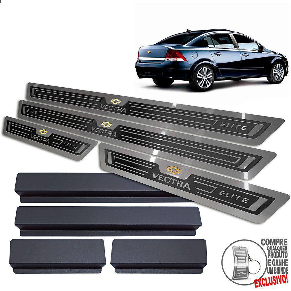 Soleira Chevrolet Vectra Elite 2006 2011 Preto Alto Relevo