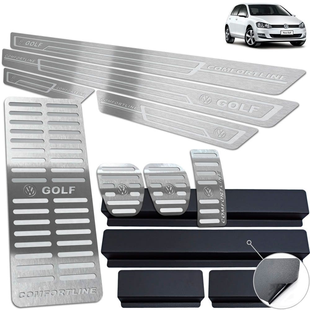 Pedaleira Manual Soleira Descanso Prata Golf Comfortline
