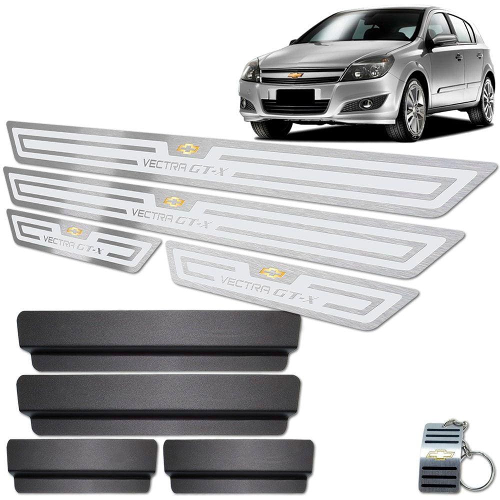 Soleira de Porta Chevrolet Vectra Gt-X Prata Alto Relevo