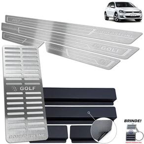 Soleira + Descanso Golf Comfortline Prata Baixo Relevo