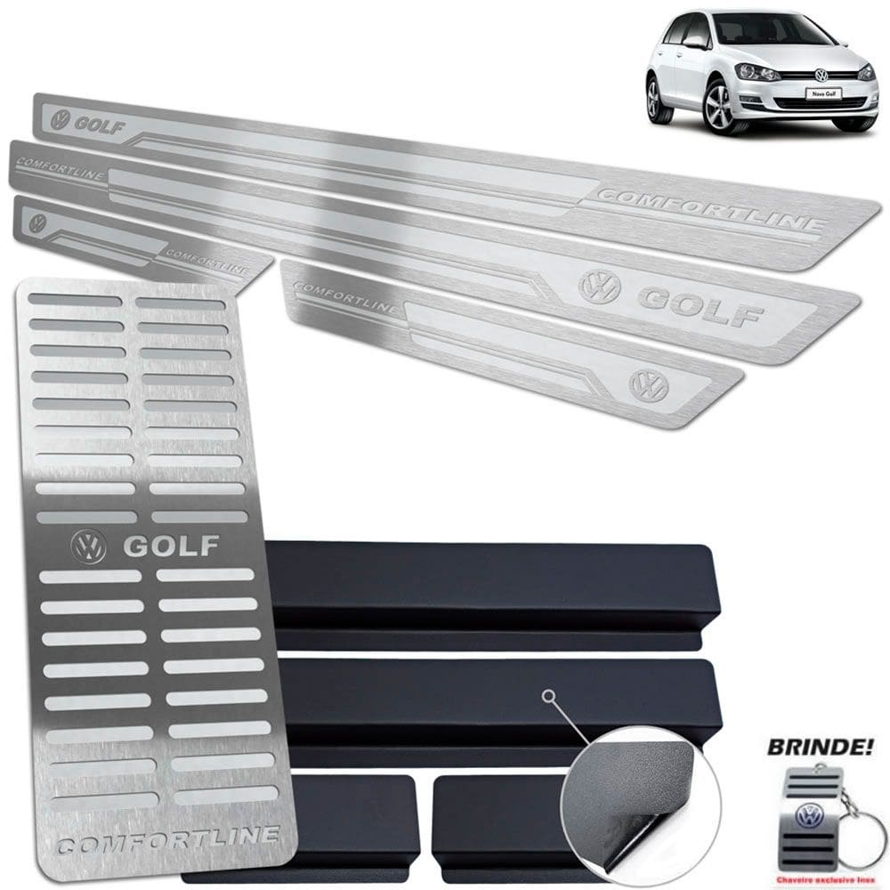 Soleira + Descanso Golf Comfortline Prata Alto Relevo