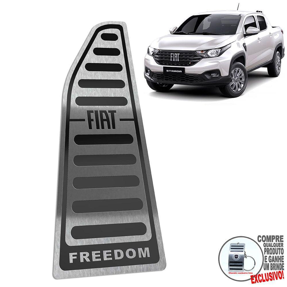 Descanso De Pé Em Aço Inox Fiat Strada Freedom Preto