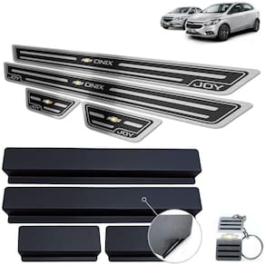 Soleira Chevrolet Onix Joy 2013 A 2020 Preto Alto Relevo