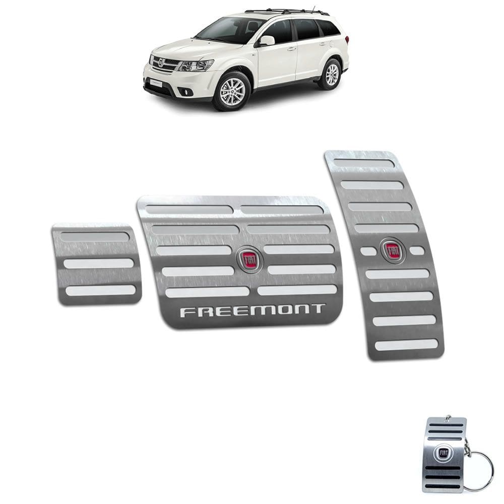 Pedaleira Automático Em Aço Inox Freemont 2011 A 2015 Prata