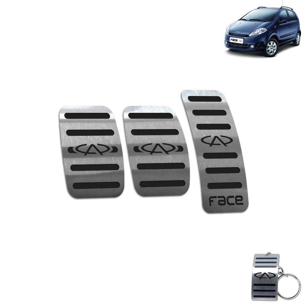 Pedaleira Chery Face Manual 2010 Até 2015 Aço Inox Preto