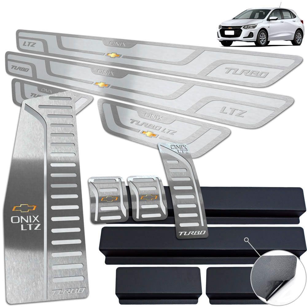 Descanso Pedaleira Manual Soleira Prata Onix Turbo LTZ 2020