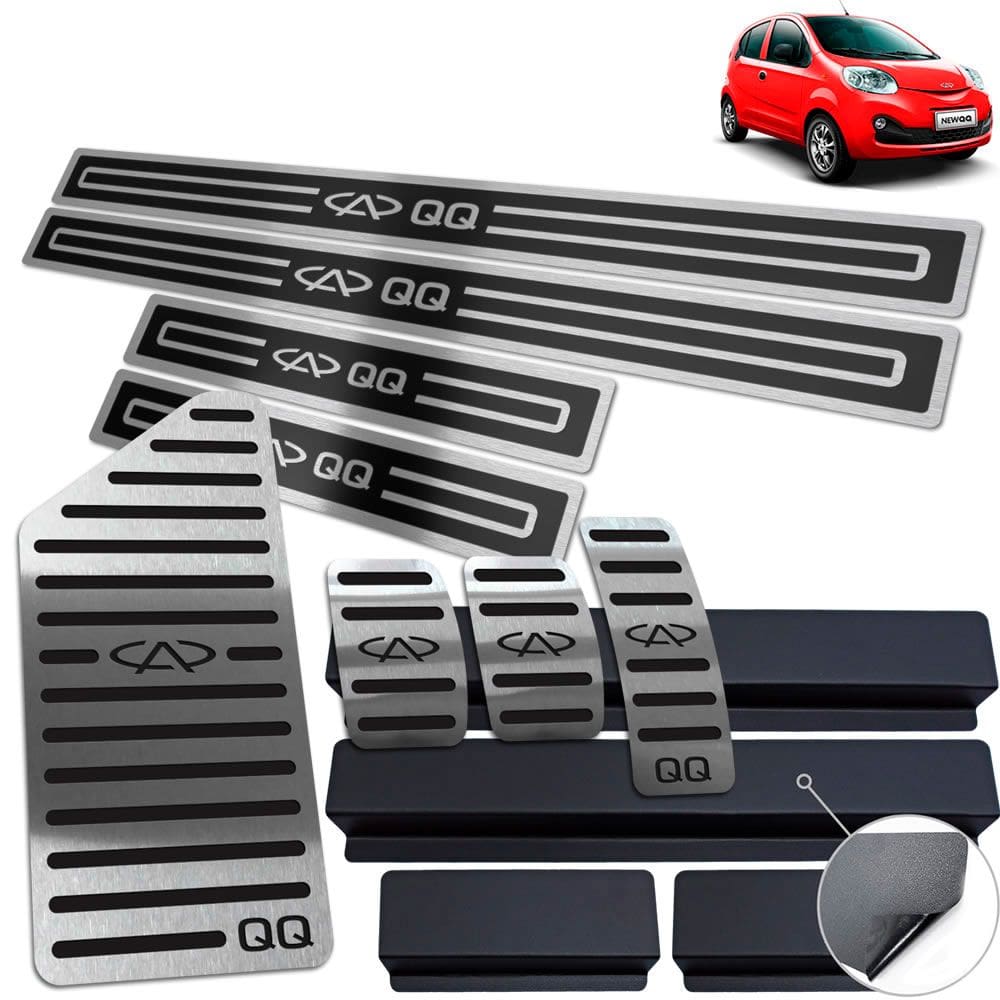 Soleira Pedaleira Descanso Chery Qq 2015 Até 2020 Preto