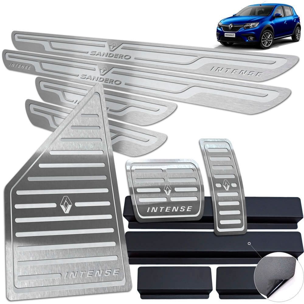 Descanso Pedaleira Soleira Sandero Intense Prata Alto Relevo