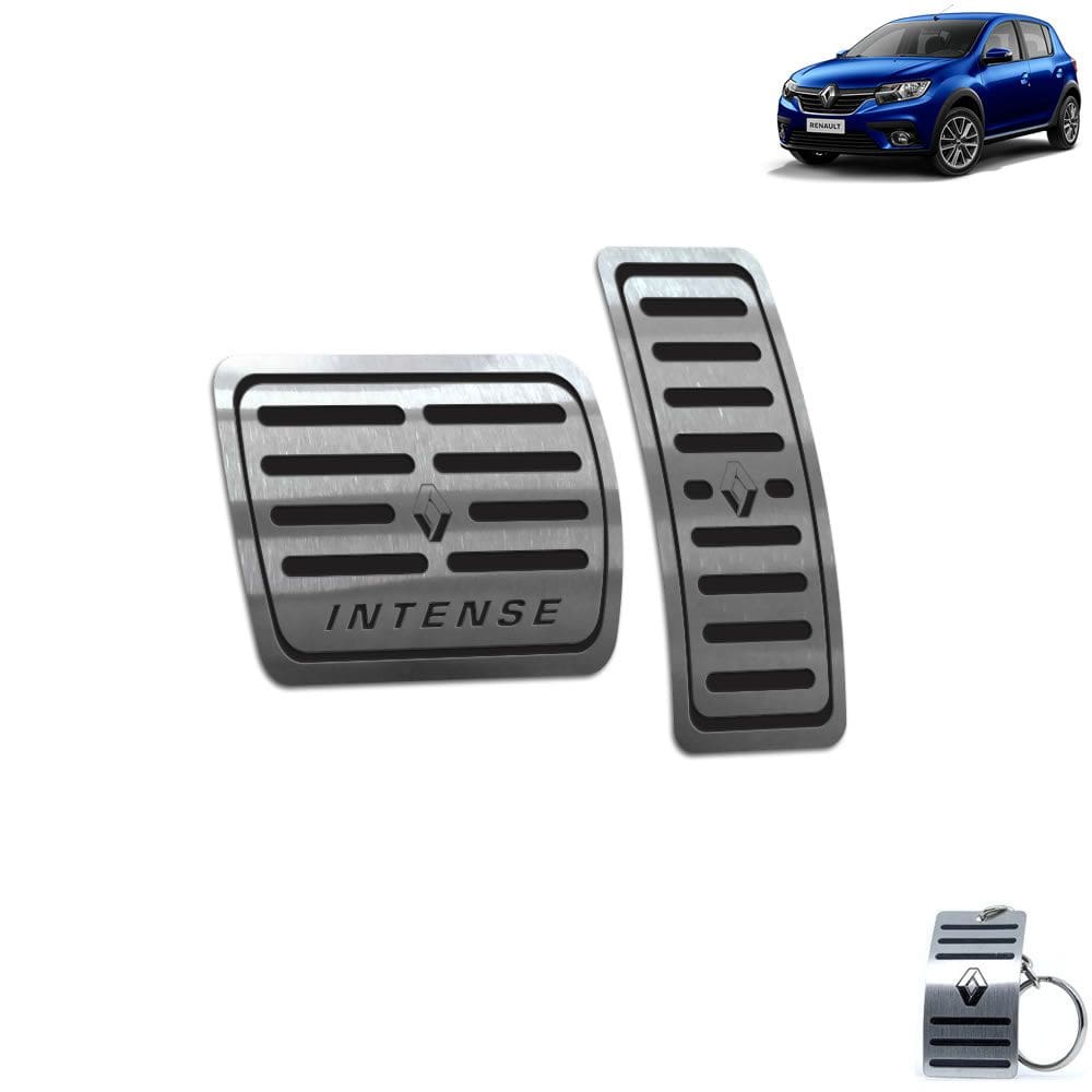 Pedaleira Automático Aço Inox Renault Sandero Intense Preto
