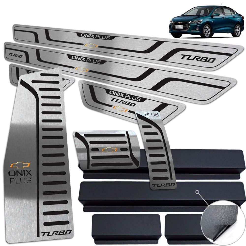Descanso Soleira Pedaleira Preto Onix Plus Turbo 2020