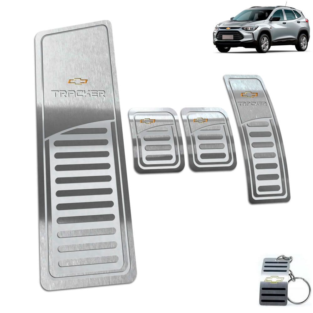 Descanso + Pedaleira Manual Chevrolet Tracker 2020 Prata