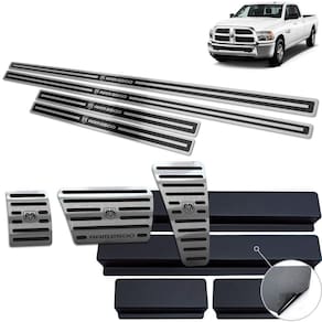 Pedaleira E Soleira Dodge Ram 2500 2012 A 2017 Preto