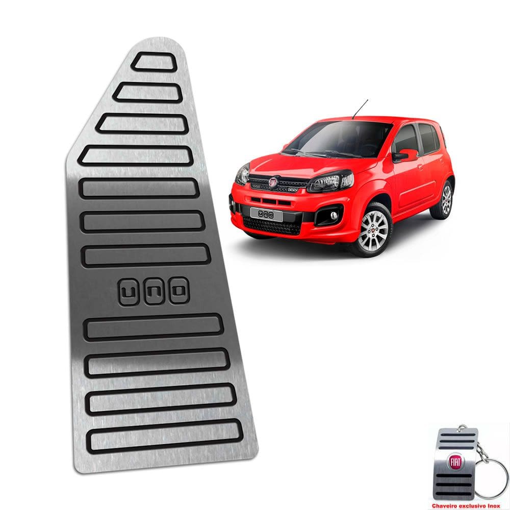 Descanso De Pé Em Aço Inox Uno 2013 A 2020 4 Portas Preto