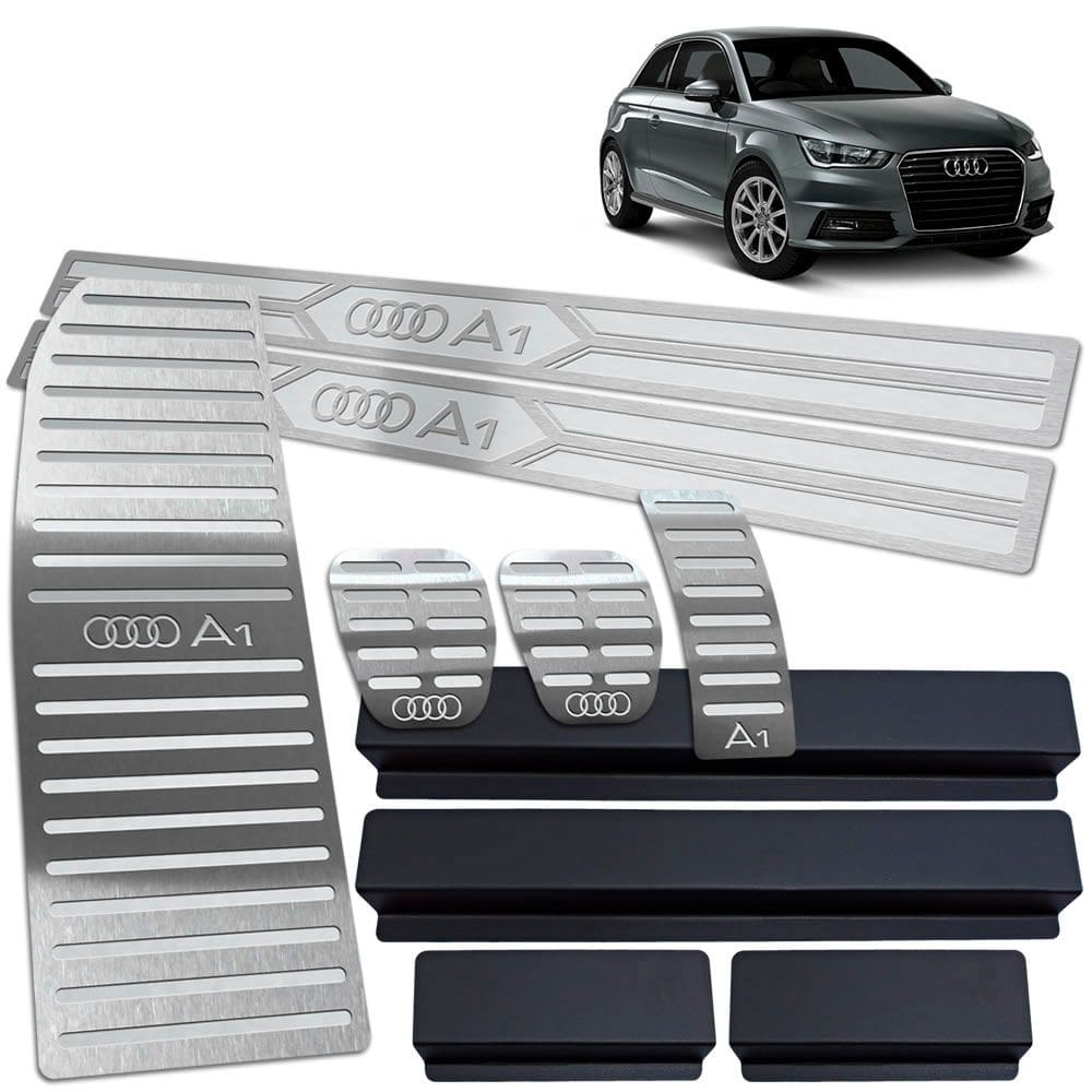 Pedaleira Manual Descanso Soleira Audi A1 2011 2018 Prata 2P