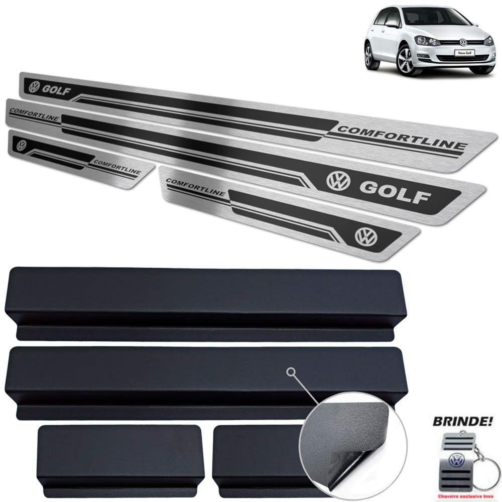 Soleira Volkswagen Golf Comfortline Preto Alto Relevo