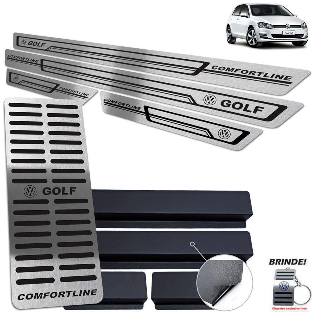 Soleira + Descanso Golf Comfortline Preto Baixo Relevo