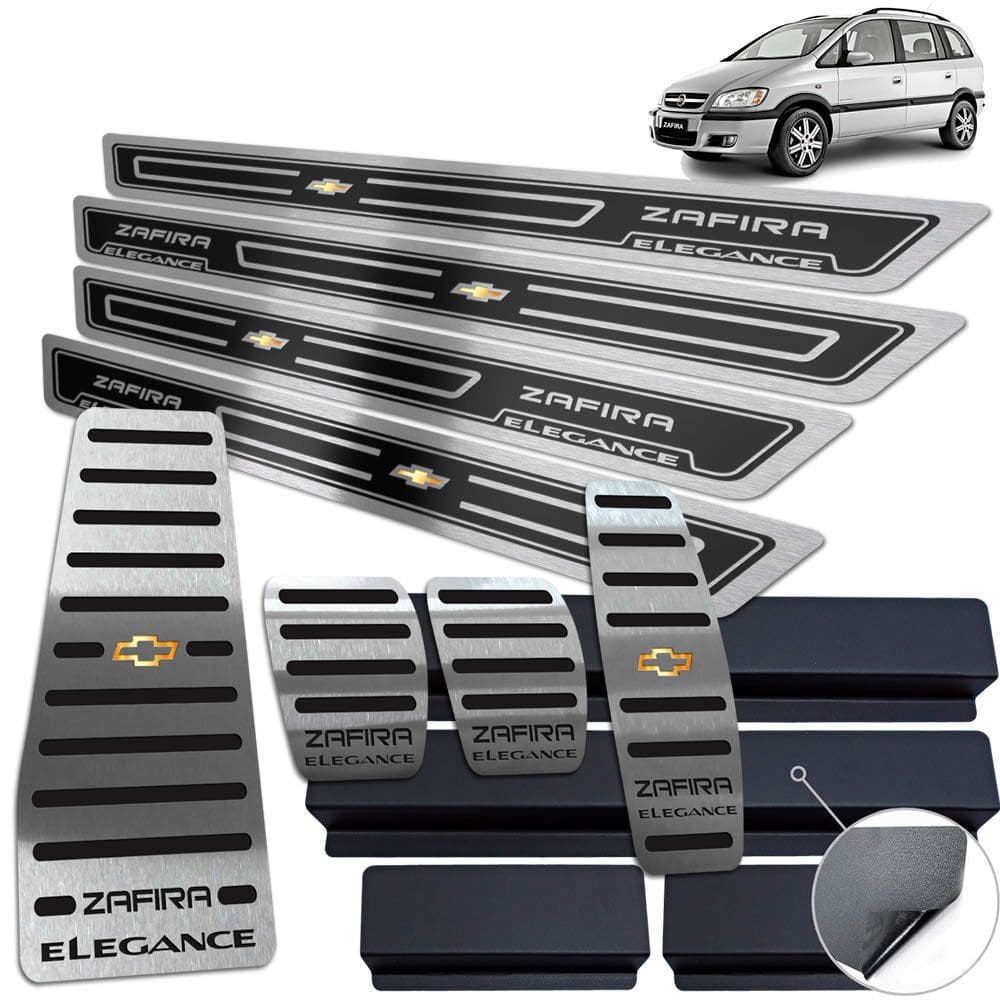 Descanso Pedaleira Manual Soleira Zafira Elegance Preto