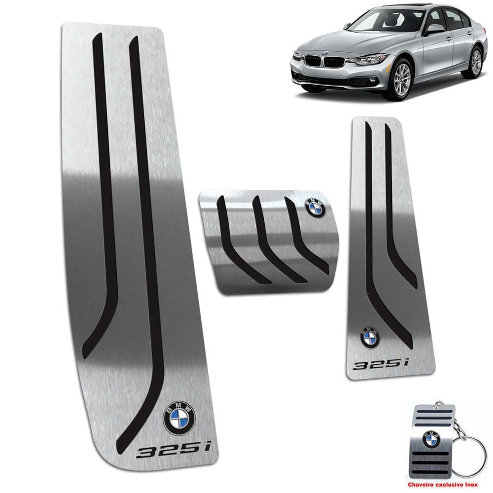 Pedaleira Automático + Descanso Bmw 325i 2005 A 2012 Preto