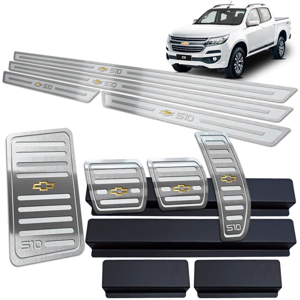 Descanso Pedaleira Manual Soleira S10 2017 A 2020 Prata